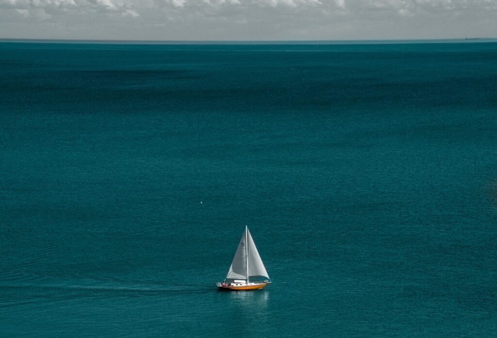 white and brown boat in body of water